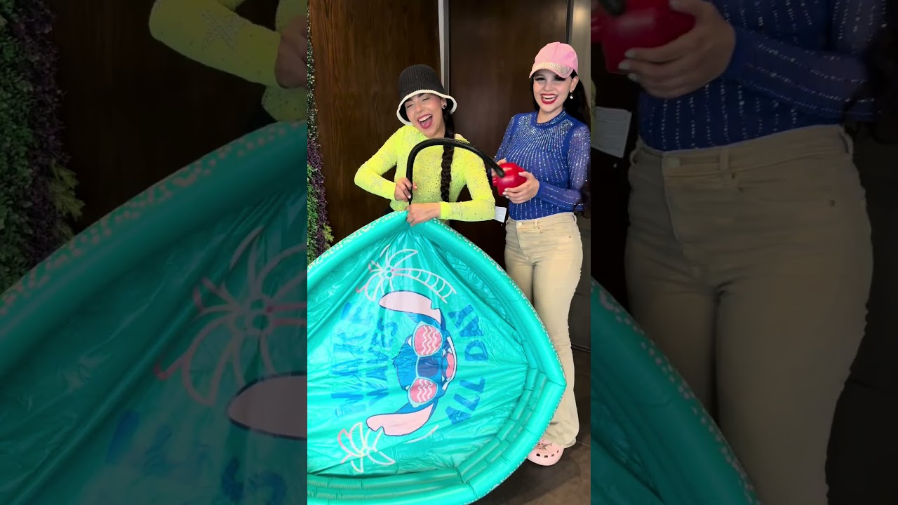 ALBERCA RODANTE CON STITCH😱😎