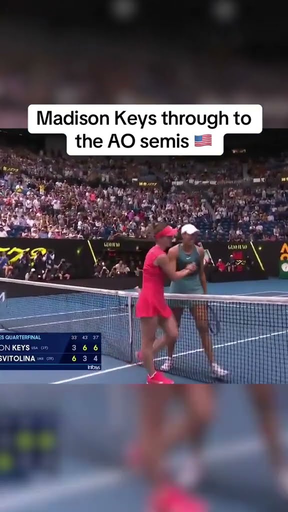 The American advances to her third semifinal appearance in Melbourne ?