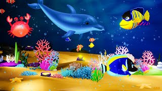 Bedtime Lullabies and Calming Undersea Animation 🐠 🐟  Baby Lullaby 🐢🦀 Sleep Music  💤