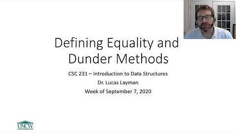 Python Classes - Defining Equality and Dunder Methods