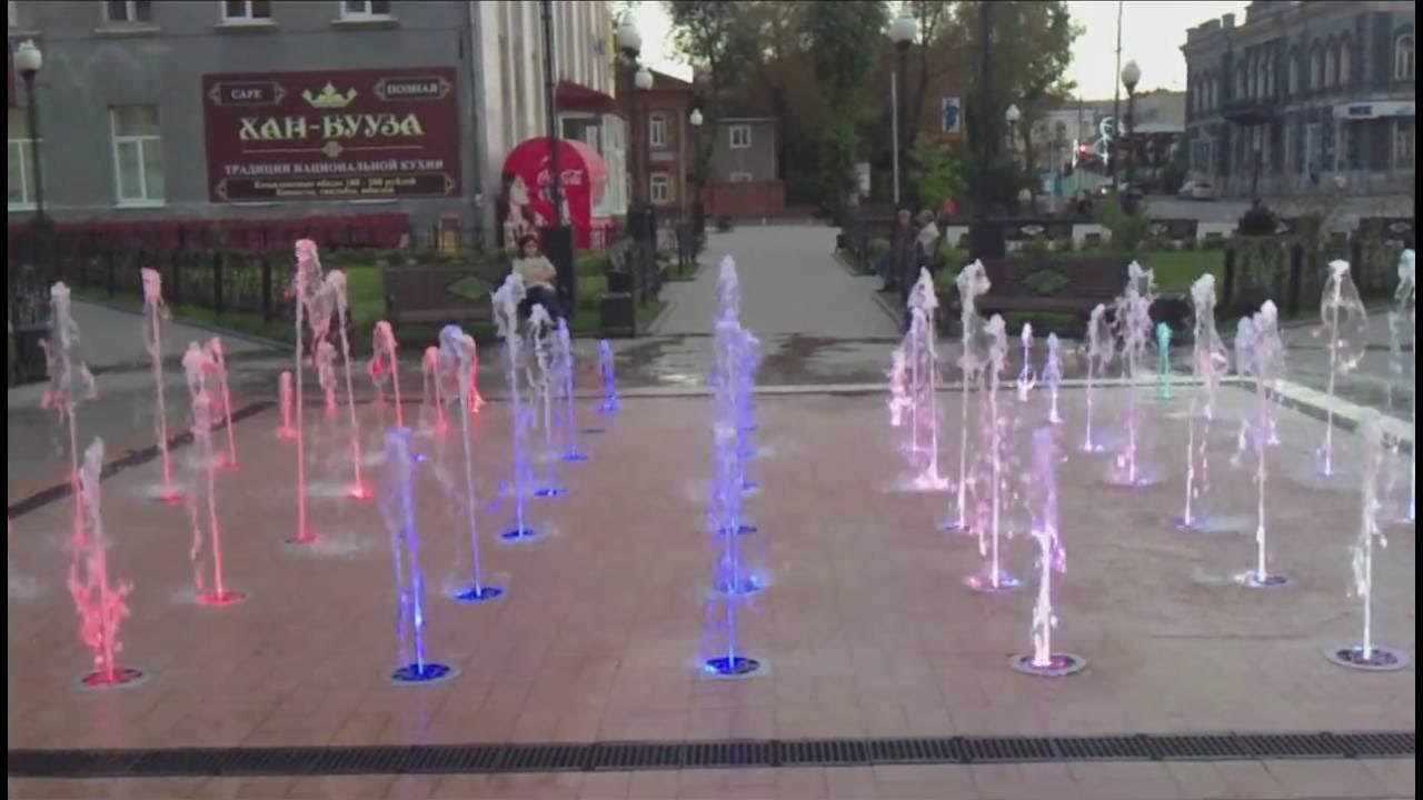 Фонтан у дома Художников. Иркутск 31 июля 2011 год. - YouTube