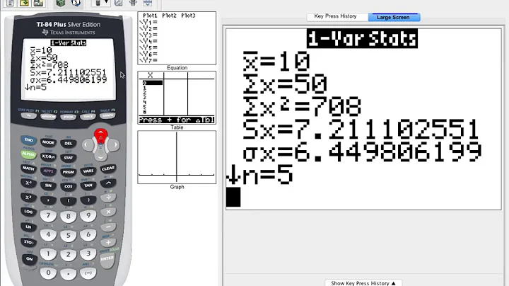 Range, Variance, Standard Deviation on the TI 84 Calculator