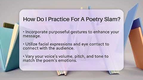 How Do I Practice For A Poetry Slam? - The Prose Path