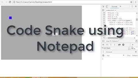 How to code the Snake game using Notepad in less than 30 minutes!