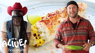 Brad And Orville Peck Make Elote Mexican Street Corn Its Alive Bon Appé