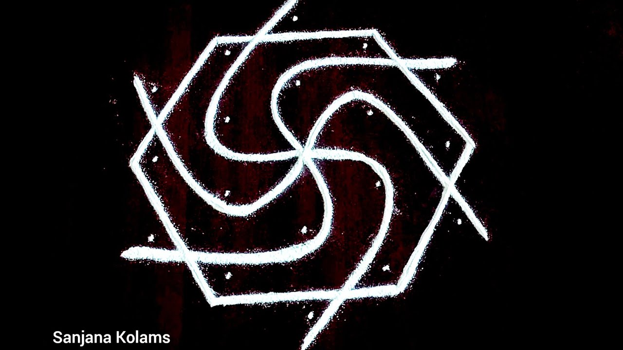 4049.Purattasi Madha Special Easy Simple Beautiful and Traditional KambiKolam Navaratri Pandagamuggu