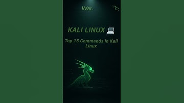 Top 15 Kali Linux Terminal Commands You Must Know💀💀