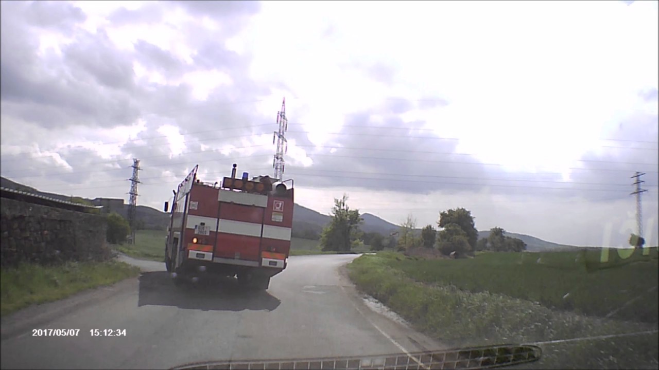 hasiči Stebno - požár autobusu