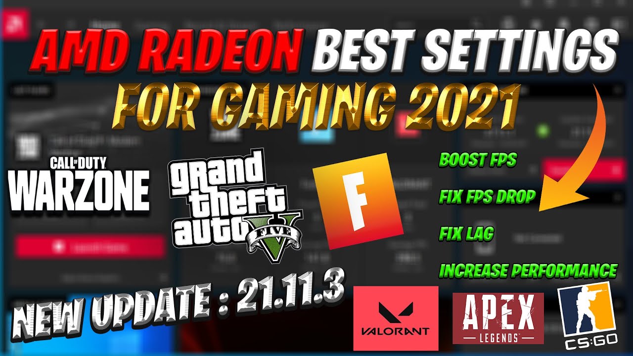 AMD Radeon Software New update 21.11.3 (2021 FOR Best Setting Gaming ...