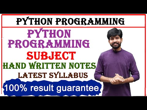 btech python programming subject hand written notes,  btech python subject study material pdf, notes