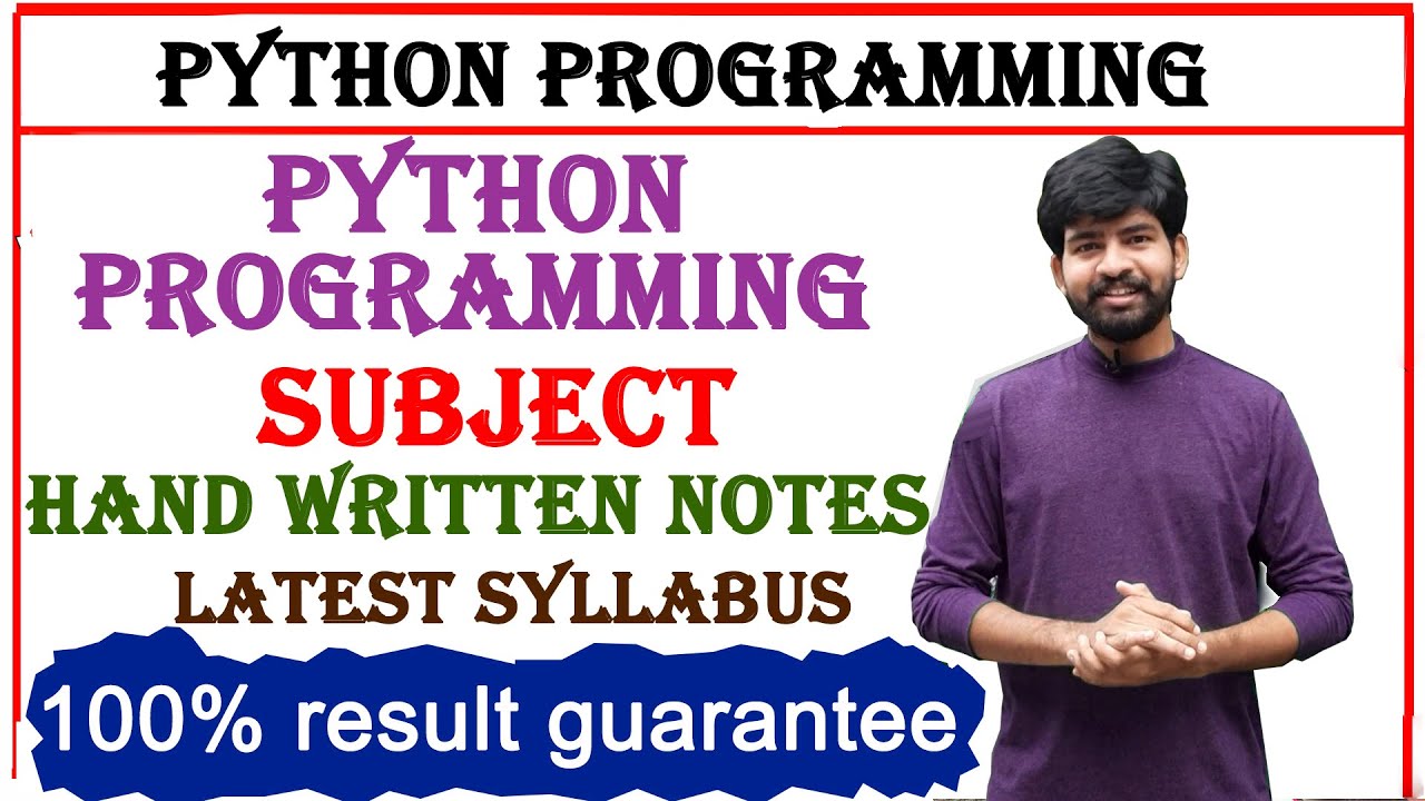 btech python programming subject hand written notes, btech python ...