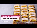 Rotoli di pasta fillo, crema e amarena: il dolce semplice e golosissimo!