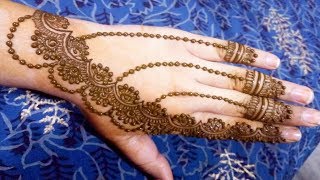 Latest Simple Flower Bail Mehndi Design For Back Hand Shireen Mehndi Designs