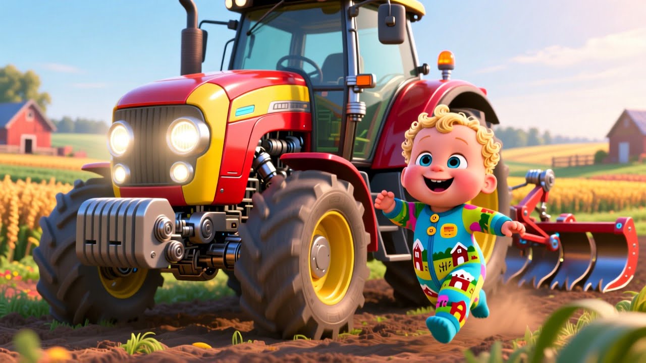 Baby Tractor Day 🚜👶 | Farm Learning Song for Kids | Fun Educational Video