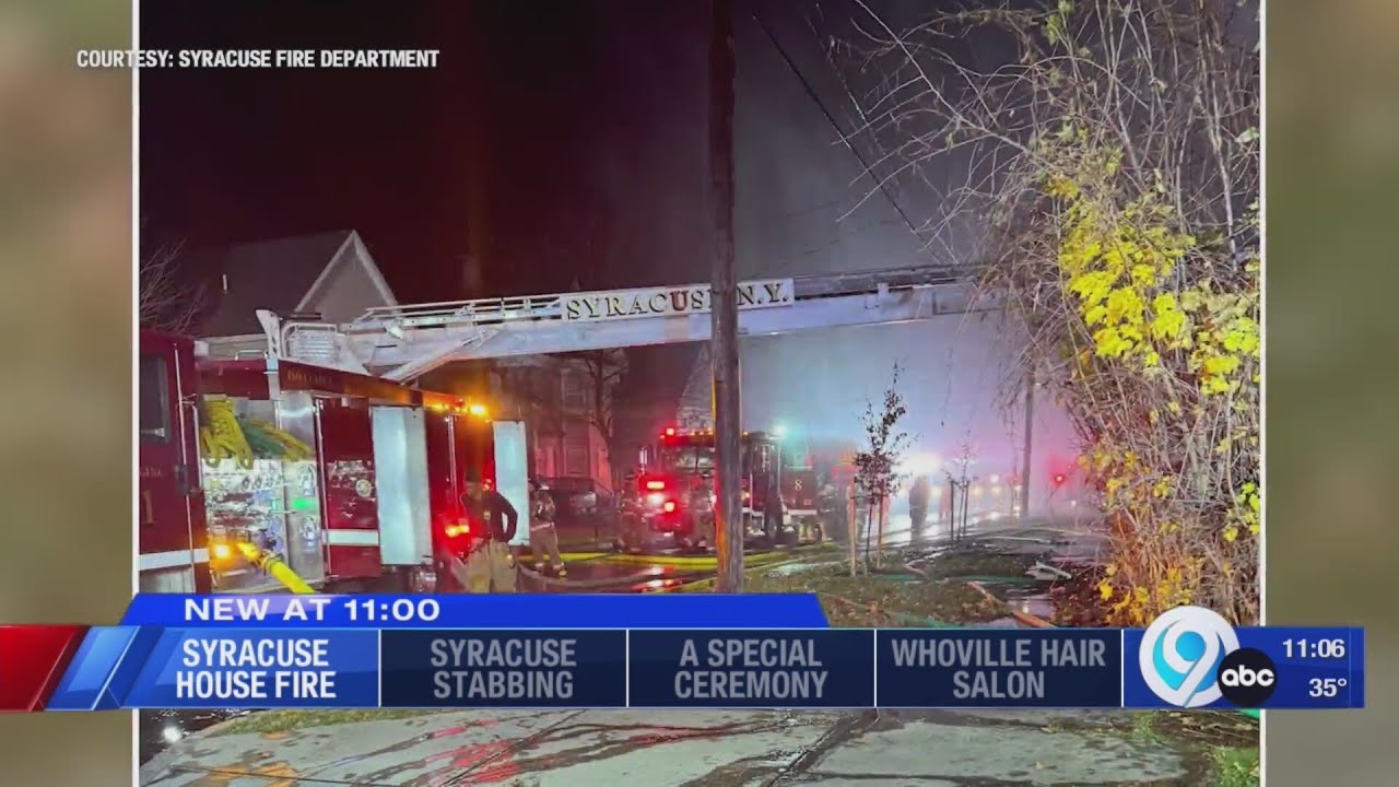 Fire severely damages vacant home in Syracuse - YouTube