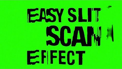 Easy Slit Scan Effect – After Effects (No Plugins!)