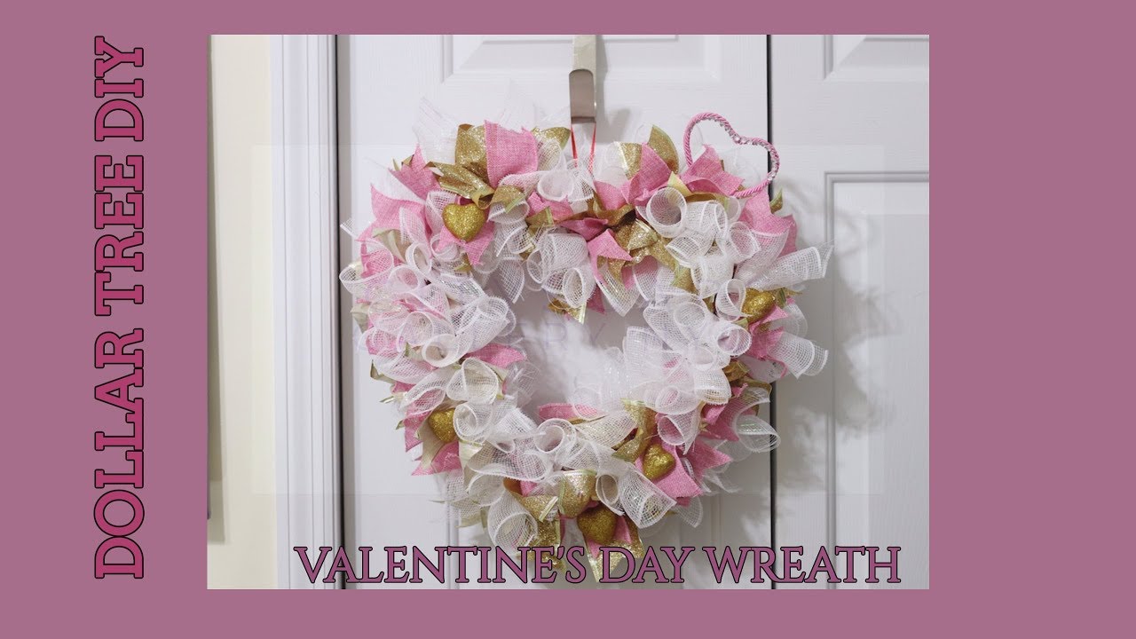 DOLLAR TREE VALENTINE'S DAY WREATH