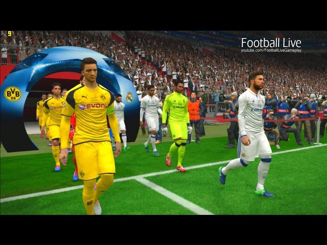 PES 2017, Borussia Dortmund vs Barcelona, UEFA Champions League 2021