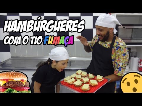 Fazendo Mini Hambúrguer  com o Tio Fumaça