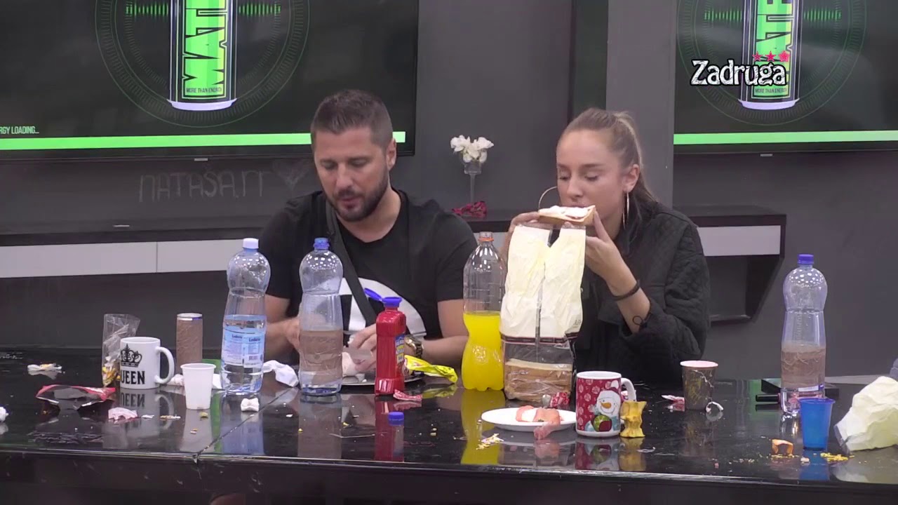 Zadruga 3 - Luna i Marko večeraju/doručkuju nakon priče sa Mirkom - 28.05.2020.