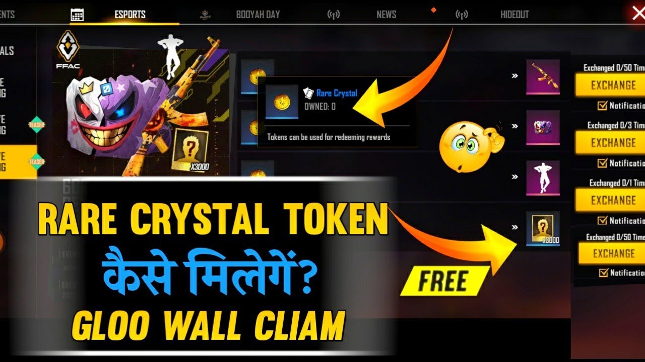 How To Collect rare crystal Token In Free Fire | How to Get rare crystal Token | Free fire New Event