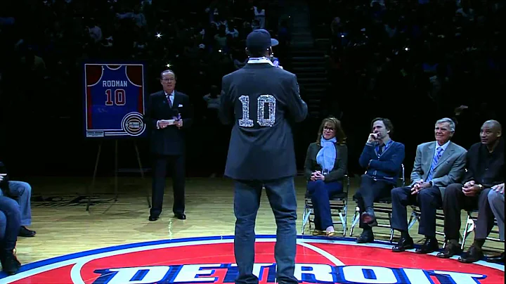 Pistons retire Dennis Rodman's number