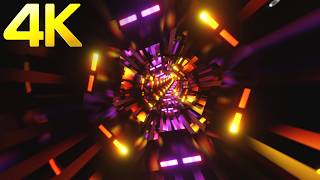 Famous 9 Hour - VJ LOOP Hexagon Tunnel Metallic Neon Abstract Background Video Loop - Motion 4k Screensaver Wealth
