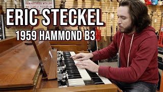 Eric Steckel playing Norm’s 1959 Hammond B3 at Norman’s Rare Guitars
