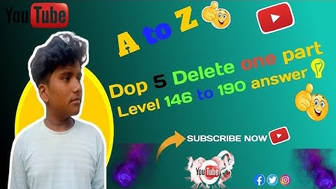 Dop 5 Delete one part level 146 to 190 answer #dop #youtubeshorts #shorts #gaming #gameplay