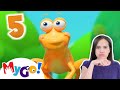 Five Little Speckled Frogs | MyGo! Sign Language For Kids | Lellobee Kids Songs