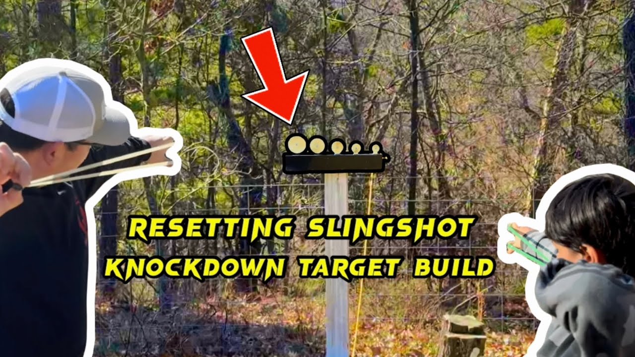 Build It & Shoot It: DIY Resetting Knockdown Slingshot Targets!