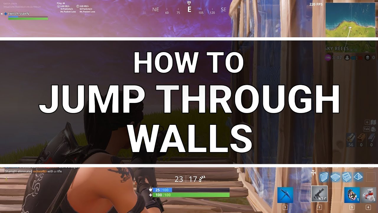 Fortnite How To Jump Through Walls Battle Royale Glitchexploit