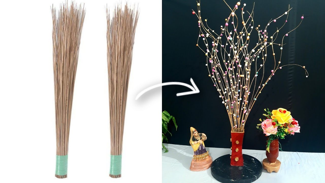 DIY Broom stick flower vase | Adbhut Ideas | Lockdown home timepass ideas