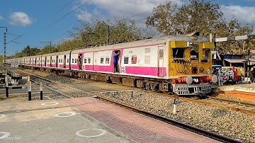[4K] Screaming EMU local Trains through Level crossing & Various Actions | Indian Railways
