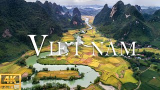 FLYING OVER VIET NAM (4K UHD)- Beautiful Piano Music Relax With Beautiful Nature Videos -4K Ultra HD