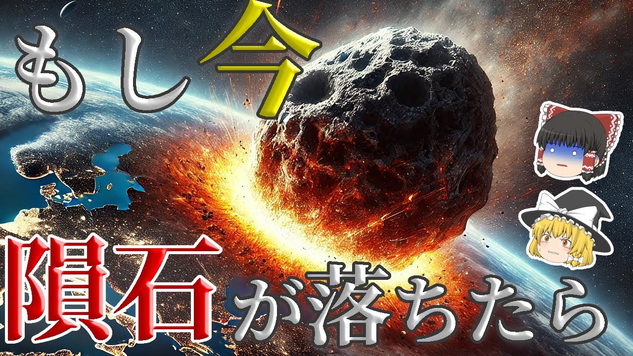【ゆっくり雑学解説】9割が知らない隕石衝突について!もし今、隕石が地球に落ちたら人類は滅亡するのかを簡単完全解説 - YouTube