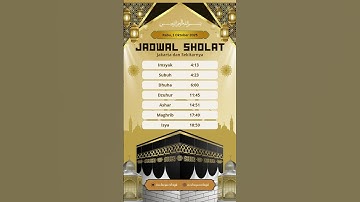Jadwal Sholat 1 Oktober 2025 Wilayah Jakarta dan Sekitarnya
