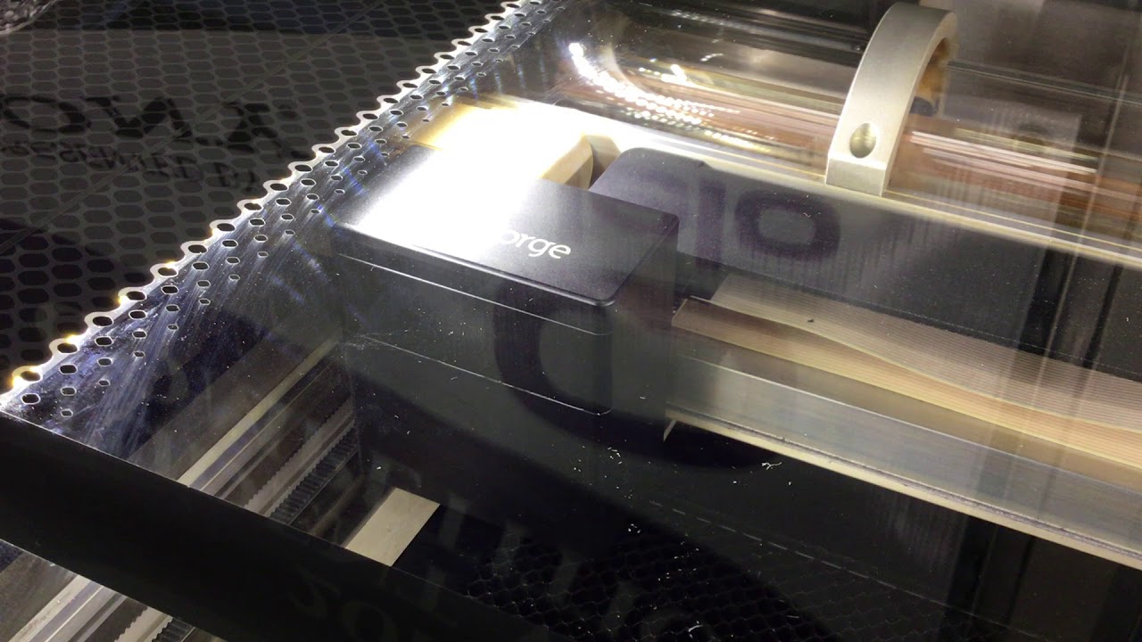 Test Kref Glowforge 11-26-18 Glowforge after test cut - YouTube