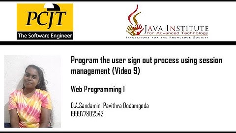 Program the user sign out process using session management (Video 09)