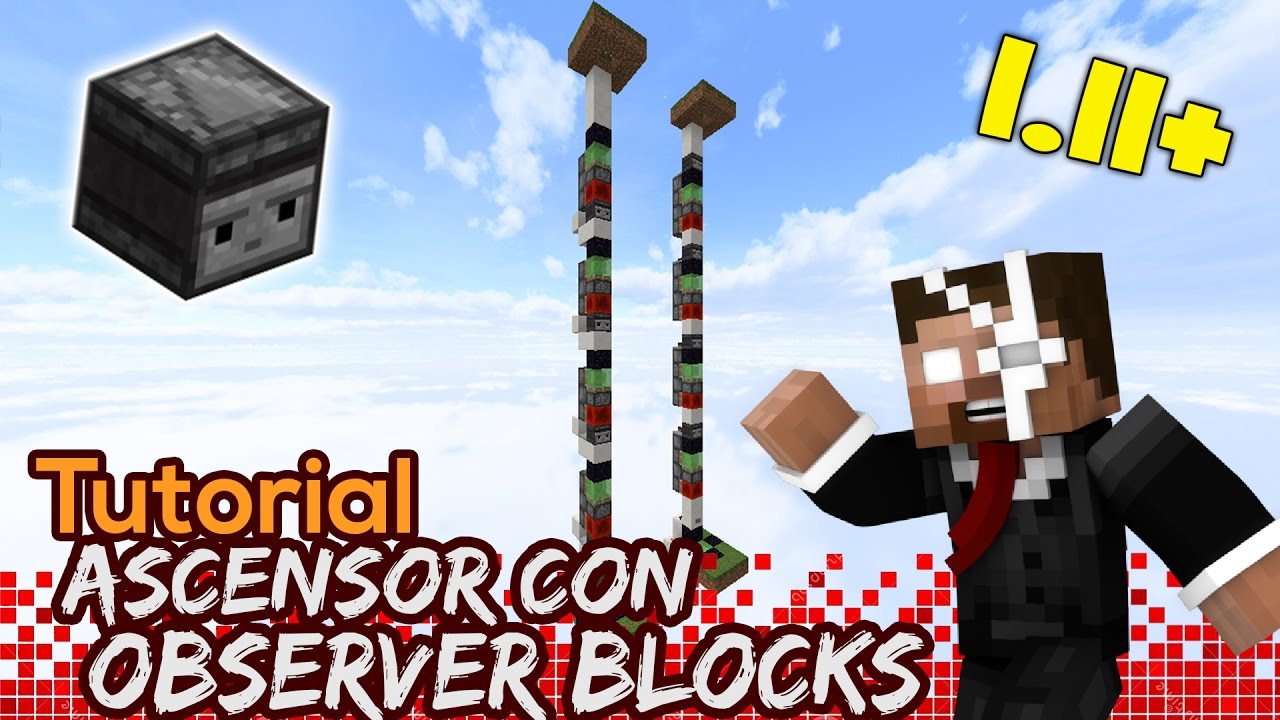 ¡Ascensor con Observer Blocks! (1.11+) [Tutorial de Redstone] - YouTube