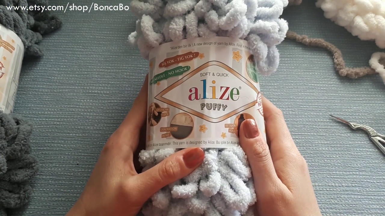 Basics of working with yarn Alize Puffy or Loop yarn 