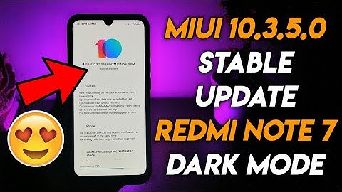 Redmi Note 7 MIUI 10.3.5.0 Stable Update | Lots of New Features | Dark Mode | Pubg | How to Update?