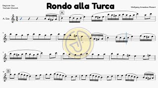 Mozart | Rondo Alla Turca | ALTO Saxophone Sheet Music