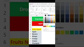 How to create a drop down list in excel #short #shorts #shortsfeed #shortsvideo #shortvideo #youtube