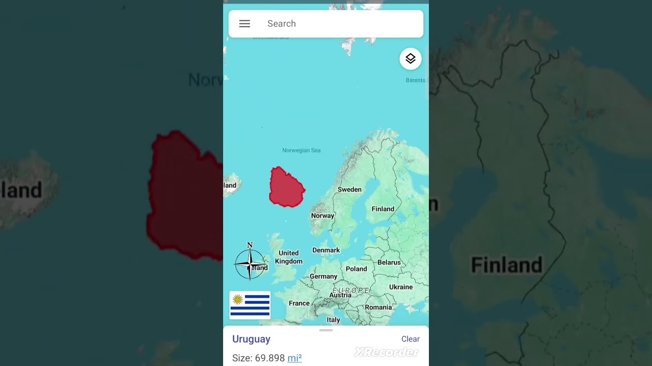 True size of Uruguay ( terrain map ) 