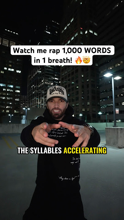 Watch me rap 1,000 WORDS in ONE breath! 😱🔥 #eminem #remix #rapper #godzilla #music #rap