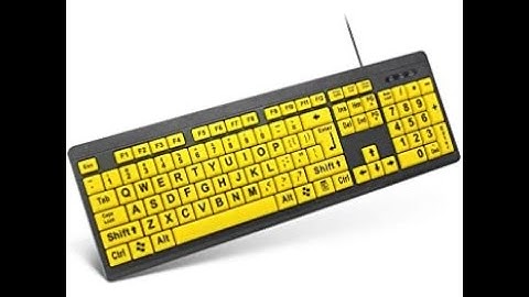 Review: UBOTIE Large Print Computer Keyboard with Yellow Keys and Black Letters, Wired USB Keyb...