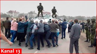 B*stards, go out, and stop f*cking coming!  - Kupiansk residents attack Russian occupiers