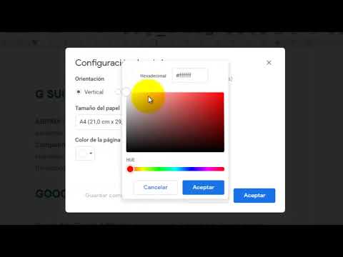 Cómo cambiar el color de fondo en Documentos de Google