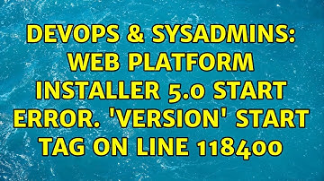 DevOps & SysAdmins: Web Platform Installer 5.0 start error. 